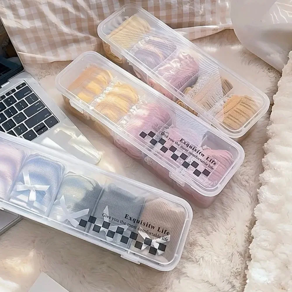 4 multi-grid socks drawer storage boxes underwear drawer household space saving